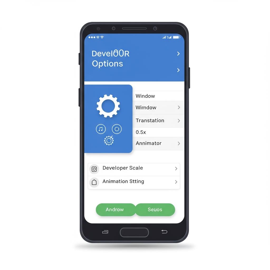 안드로이드 개발자 옵션 설정 화면, 애니메이션 속도 조절