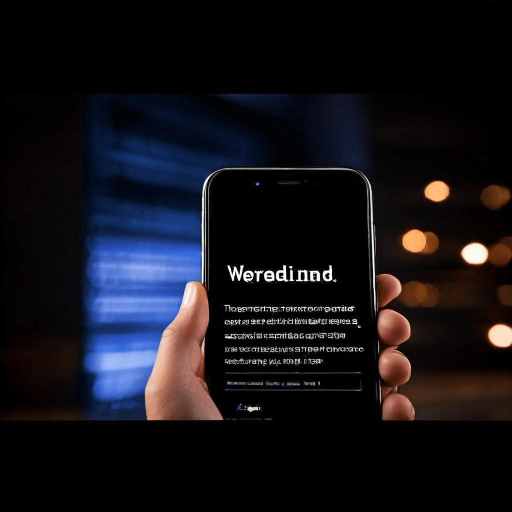 A person holds a smartphone showing a sent message, while the recipient looks at their own phone with a confused expression in a n